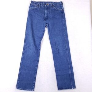 Wrangler 13MWZ Jeans Men 35x34 Cowboy Cut Blue Denim Vintage Made in USA Western